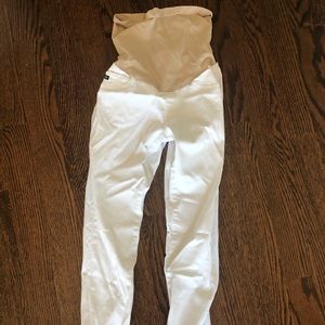 White maternity jeans
